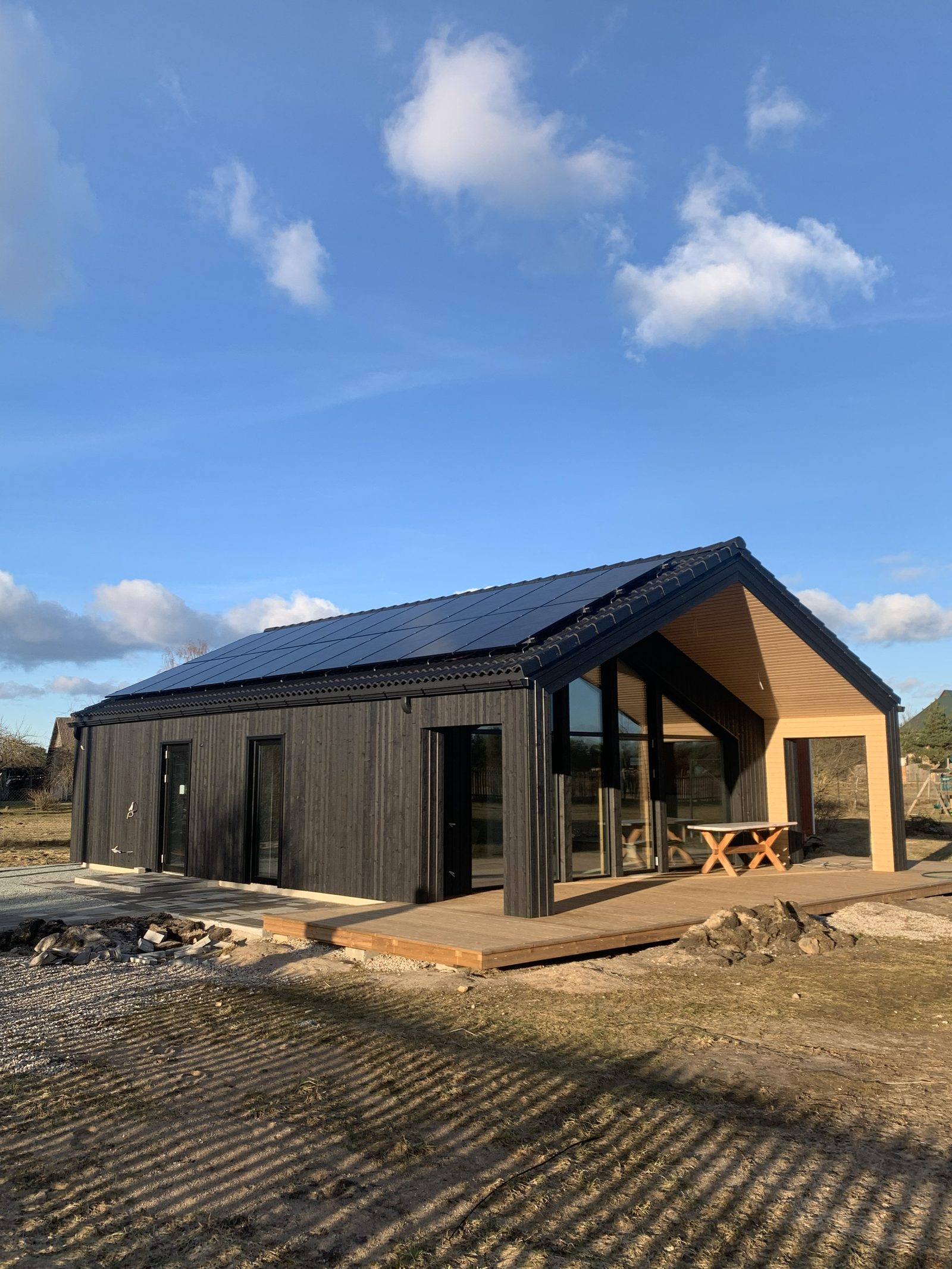 Als 70 with solar panels — Terrace