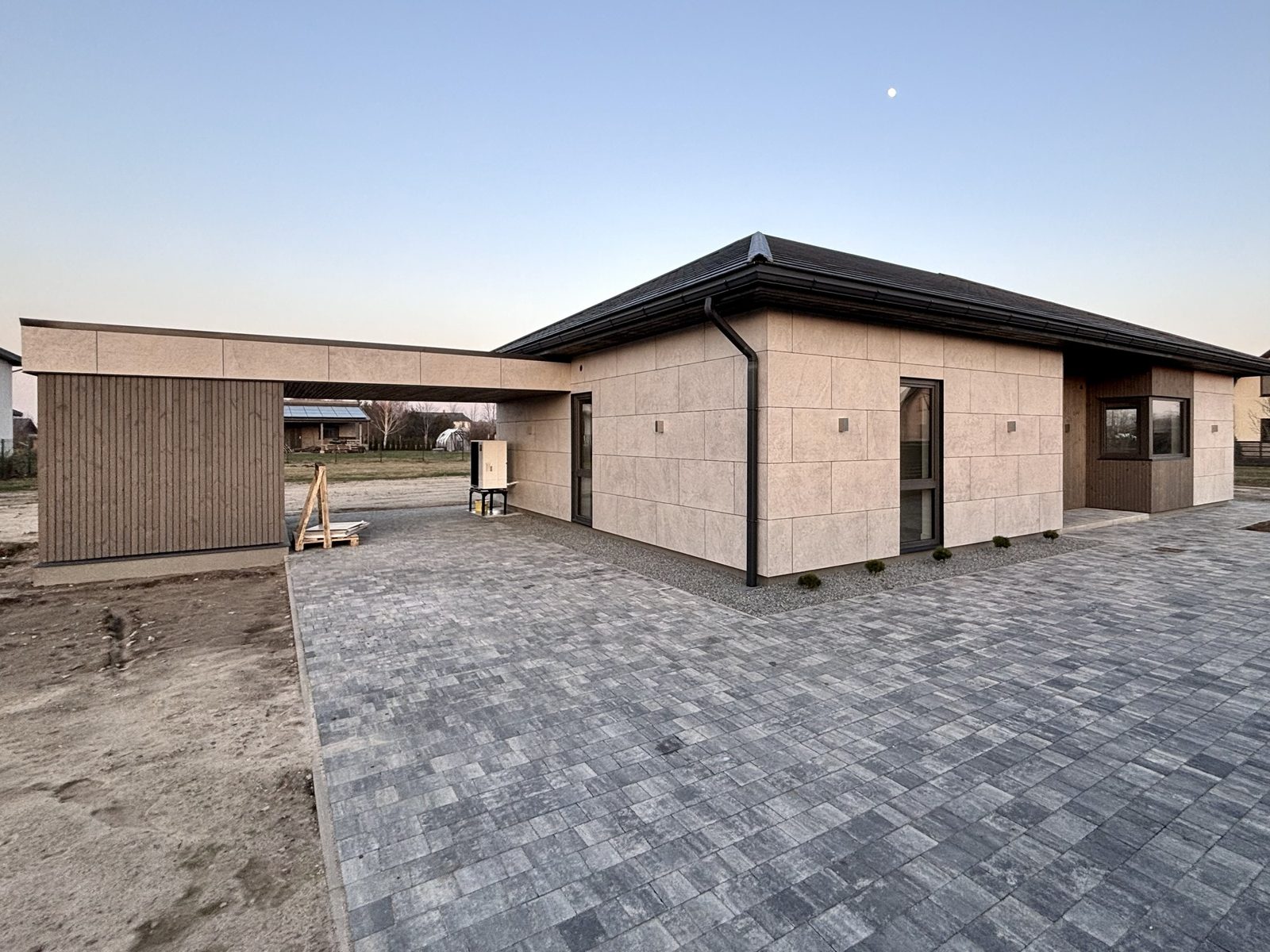 Custom house with carport — Carport